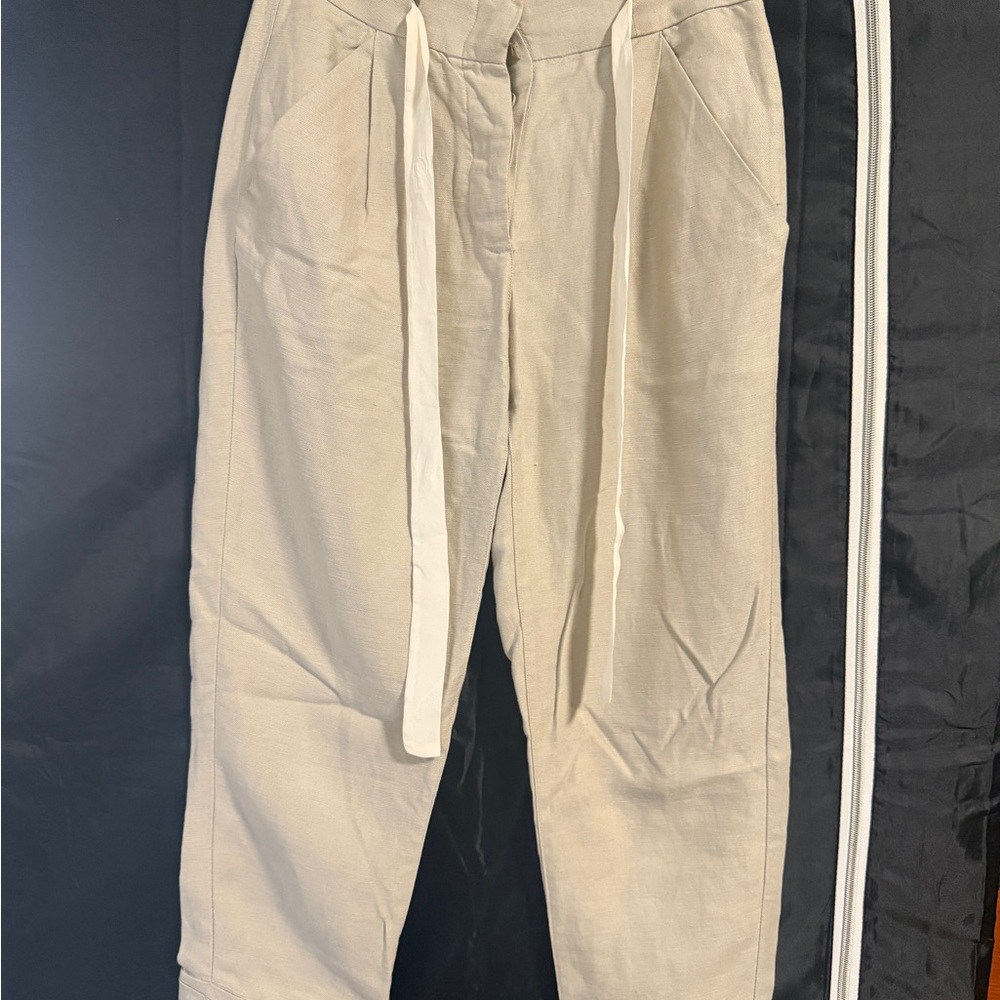 Aritzia Wilfred Allant Linen Oak Pants